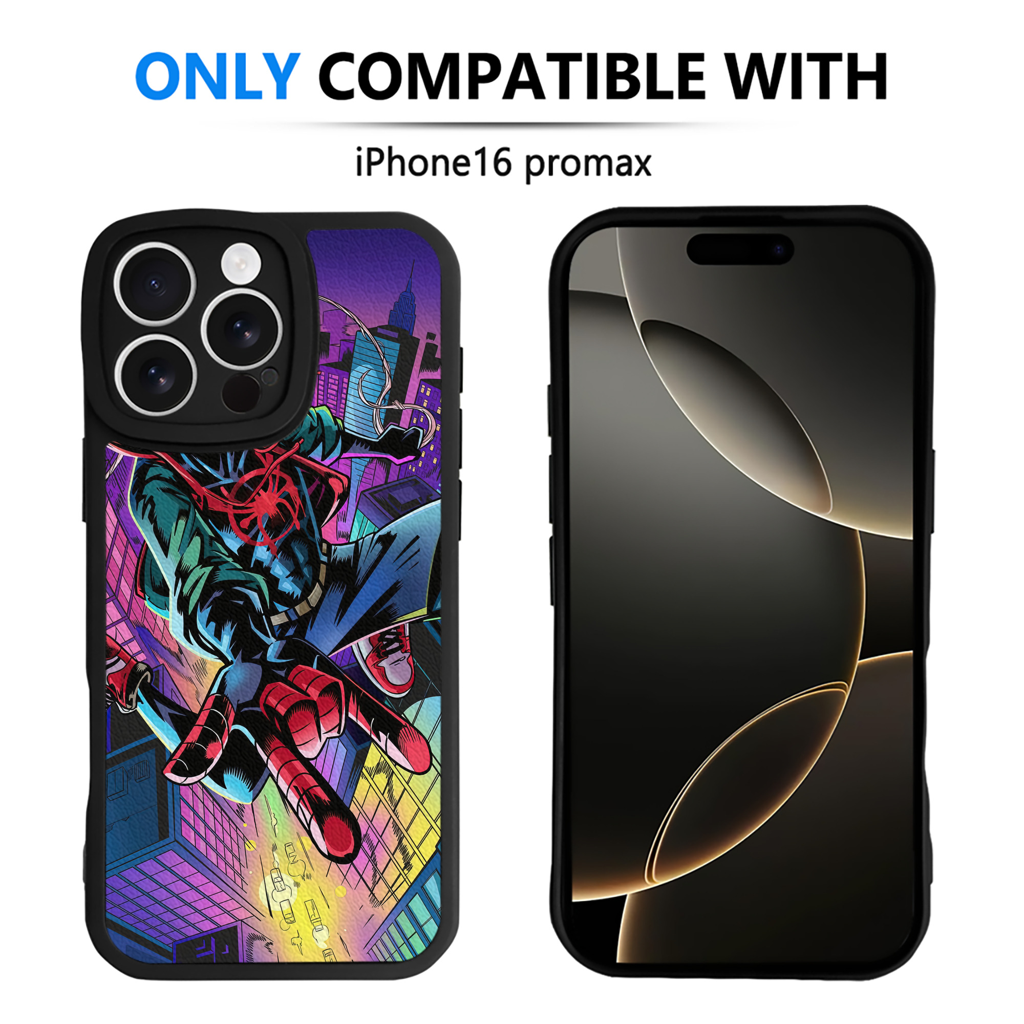 （画像用） Spider Man スパイダーマン 【iPhone 16シリーズ対応】シリコンスマホケース（レザー調） 材質：シリコン